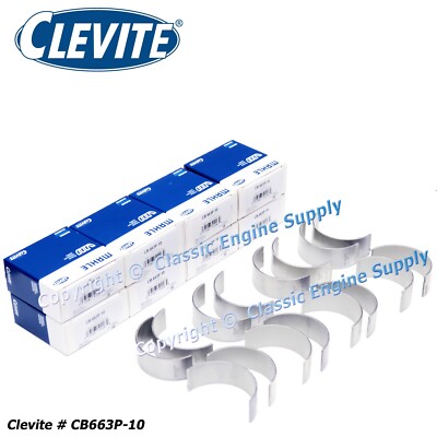 Clevite CB663P10 .010'' Under Rod Bearing Set Fits Some GM 4.8L 5.3L & 5.7L LS