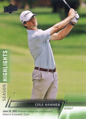 2024 UD UPPER DECK GOLF Season Highlights #98 Cole Hammer