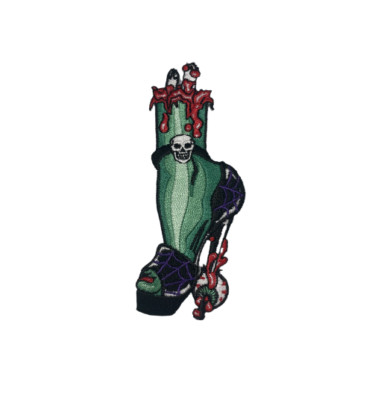 Kreepsville 666 Zombie Pin Up Girl Absatz Gothic Bestickt Eisen Aufnäher