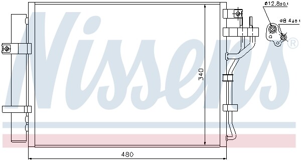 940219 NISSENS Condenser, air conditioning for KIA