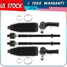 Front Steering Tie Rod End & Rack and Pinion Bellow For 2011-2019 Ford Fiesta