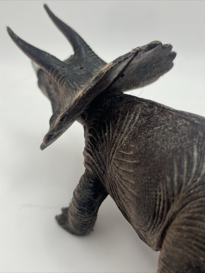 Vintage Imperial Triceratops Dinosaur Figure Toy Made in Hong Kong 1985