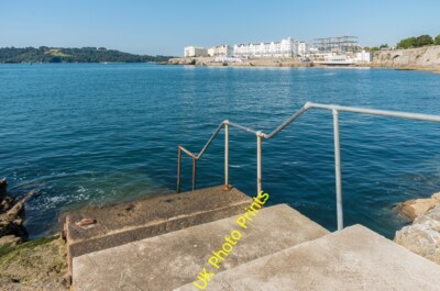 Photo 6x4 Steps into the water Mount Batten Maps and recent aerial photos c2015