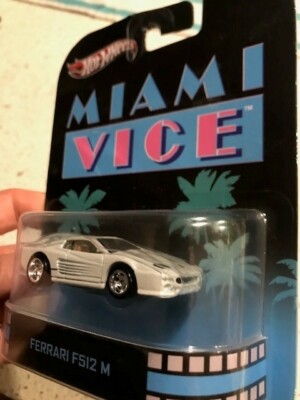Hot Wheels premium - MIAMI VICE - FERRARI F512 M - White - VHTF