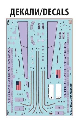 Boeing 737-700 C-40B passenger airliner Model Kit 1/144, Zvezda 7027 - Picture 6 of 6