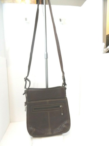FOSSIL Brown Pebbled Leather Messenger 