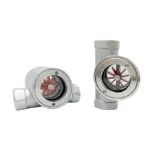 1/4" 3/8" 1/2" 3/4" 1" - 2" BSPT Window Sight Glass Flow Indicator 304 Stainless