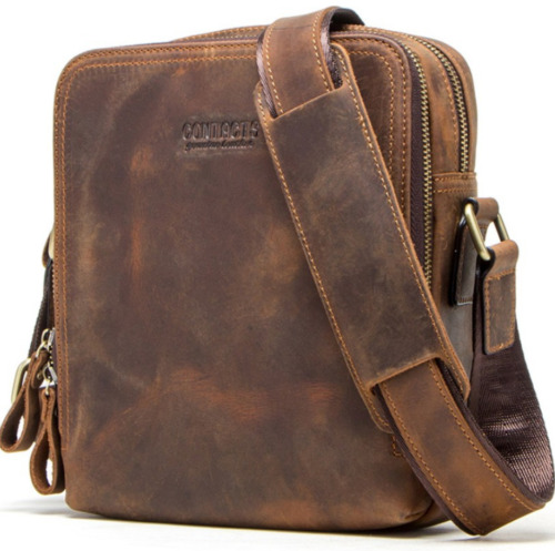 Genuine Leather Men's Messenger Bag Vintage Should