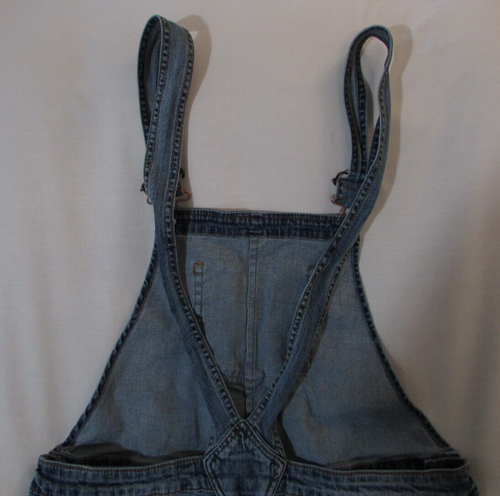 Ladies "Maurices" Size L (W20xL15) Faded Blue, Raw Hem, Bib Overall, Denim Skirt - Picture 8 of 10