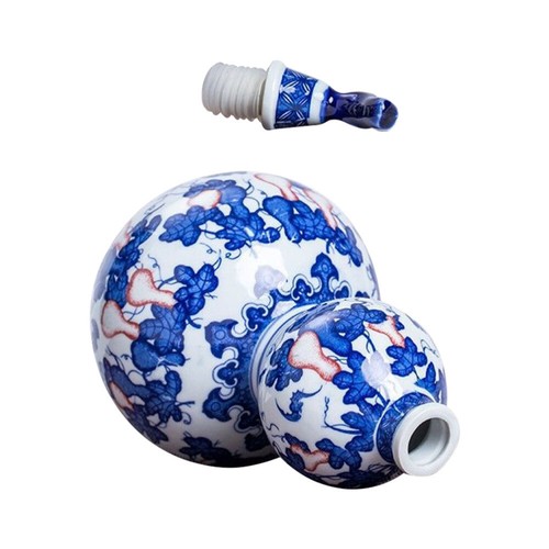 Weinflasche Aus Blauem Und Weißem Porzellan Reisen Vorratsflasche - Bild 11 von 12