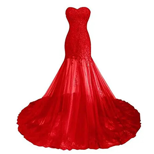 Gothic Black Mermaid Wedding Dress Lace Applique Lace Strapless Sweep Train - Bild 7 von 17