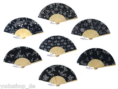 La Senorita Flamenco Fächer, Handfächer, Tanzfächer - Stoff Und Holz XL Dunkel Rosa - Foto 7