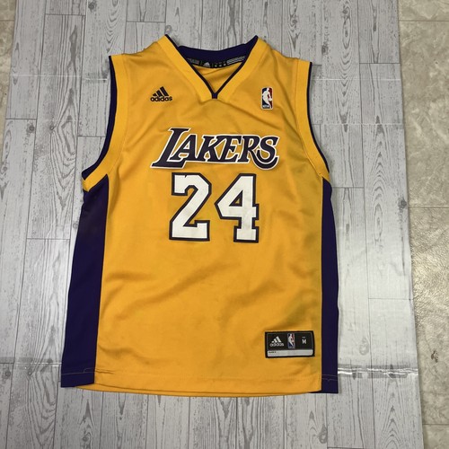 VTG Adidas Kobe Bryant Youth Medium Jersey Los Angeles Lakers Yellow