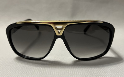 Rare Louis Vuitton Evidence Millionaire Sunglasses-Black/Gold- 100