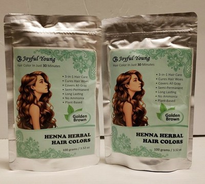 Joyful Young 3 In 1 Henna Herbal Hair Color Works In 30 Minutes Covers All Gray