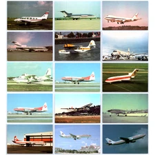 Lot/15 Mary Jane's Commercial Airlines & Smaller Airplanes UNP Postcards 01197