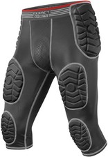 Exxact Sports Combat 7 Pad Adult Football Girdle with Cup Pocket, Padded Shorts