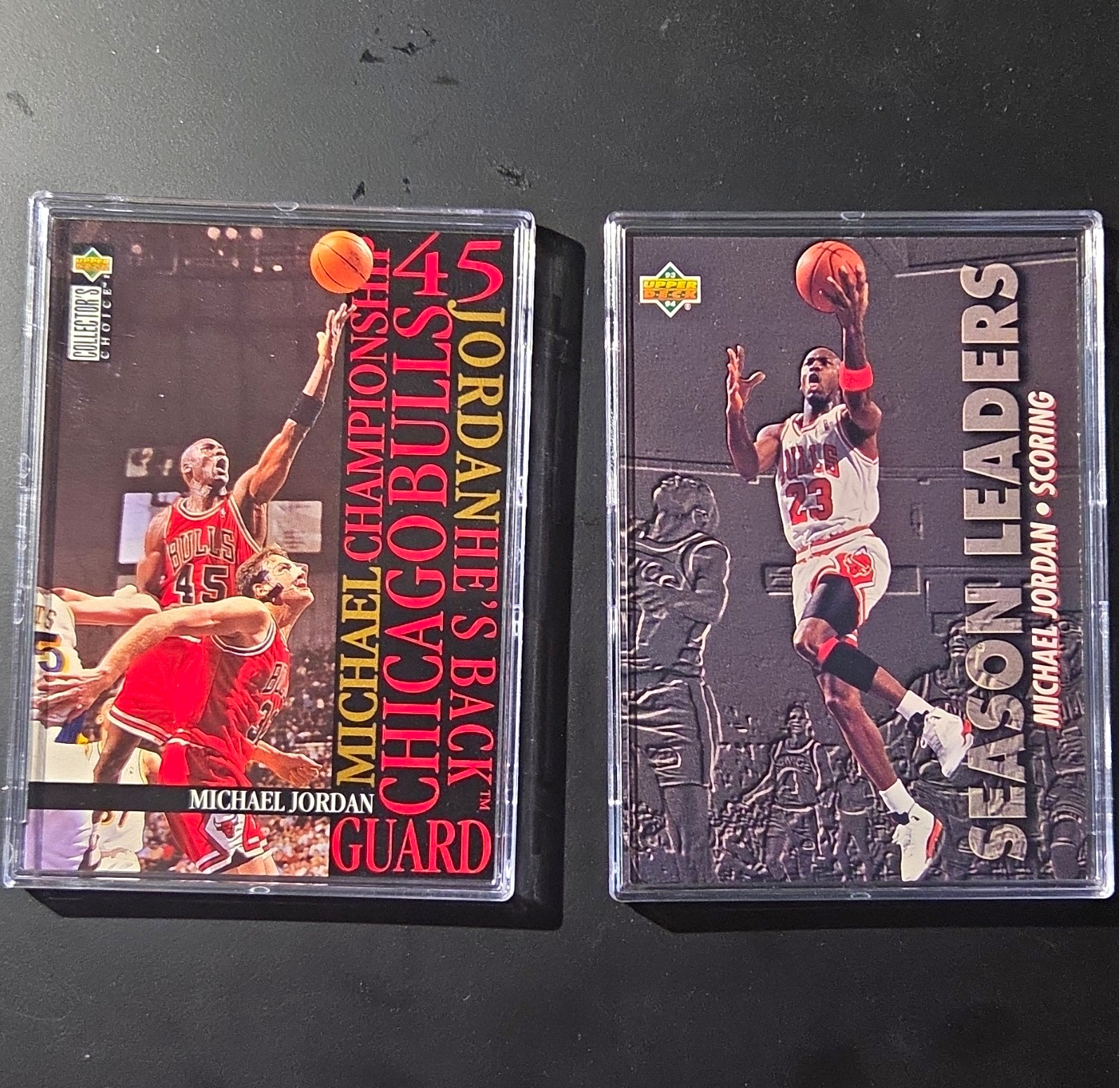 Michael Jordan Chicago Bulls 1995 Upper Deck Collector's Choice Lot 2 Cards #166