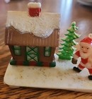 Vintage Christmas House Santa Toy Sack Tree Hard Plastic Hong Kong 1960 Figurine — photo 2
