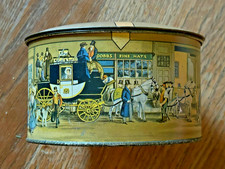 Vintage Dobbs Collectible Hat Box Empty Litho Oval Tin Dobbs Miniature 5 Inch