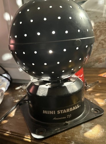Lyte Quest Pro Mini StarHead Rotating Disco Ball LQ-105 DJ Party Tested Working