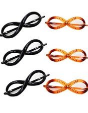 Small Size 4.7" no slip Effortless Twist hair clips for women, pack of 6