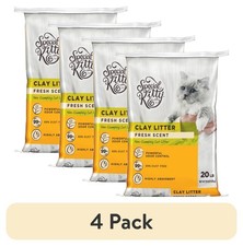 (4 pack) Special Kitty Non-Clumping Clay Fresh Scent Litter, 20 lb 0.40 per pound