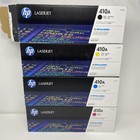 New Hp 410A Toner Set Black Cyan Magenta Yellow Genuine Oem Boxes Black Box Open