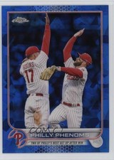 2022 Topps Chrome Update Sapphire Edition Rhys Hoskins Bryce Harper #US112 1t2c
