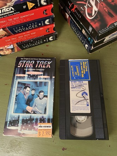 Star Trek Original Uncut TV Series VHS Tape Lot Blockbuster X Files HTF Mixed - Picture 9 of 19