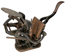 Antique Sigwalt Cast Iron Tabletop Printing Press Letterpress Made In USA 1900s