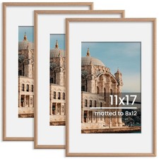 Flyjoe 11X17 Picture Frame Display Pictures 8X12 Mat Or 11X17 Without Mat Wall
