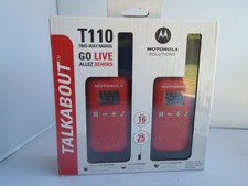 Motorola Talkabout T110 22-Channel Walkie Talkies Pair Red pocket size cruise