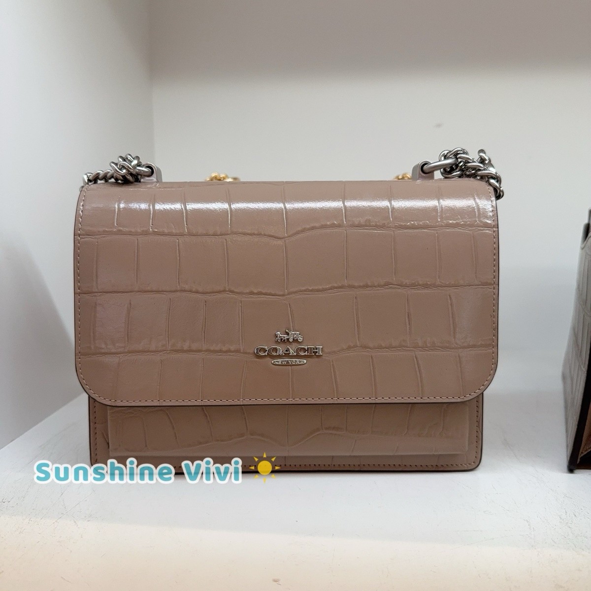 NWT Coach Klare Crossbody Bag CC840 Crocodile-embossed