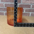 Orange Geometric Glass Vessel, Ice Bucket, Vase Container MCM Cut Lead Crystal — photo 4