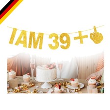 Goldene Geburtstagsgirlande 40 Jahre Lustige Dekoration für Damen und Herren