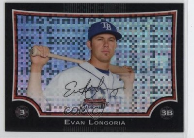 2009 Bowman Chrome X-Fractor 50/250 Evan Longoria #68 fw7