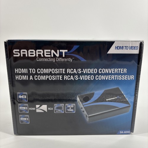 Sabrent DA-HDRC HDMI To Composite RCA/S-Video Convert (sealed)