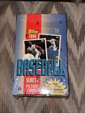 1994 Factory Sealed Topps Baseball Series 1 Wax Box Containing 36 Packs Of Cards