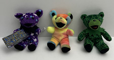Grateful Dead Bear Liquid Blue Lot of 3 Plush Alligator Cosmic Charlie Dark Star