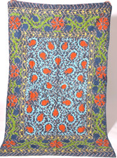 Indian Suzani Hand Embroidery Cotton Throw Handmade Boho Bedcover Vintage Quilt