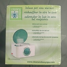 clean easy Deluxe Single Wax Pot Warmer, White/Green, CE Marked, Model 40105