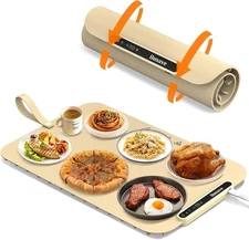 Food Warming Mat Electric Warming Tray Fast Heating Food Warmer 24*16in Large US