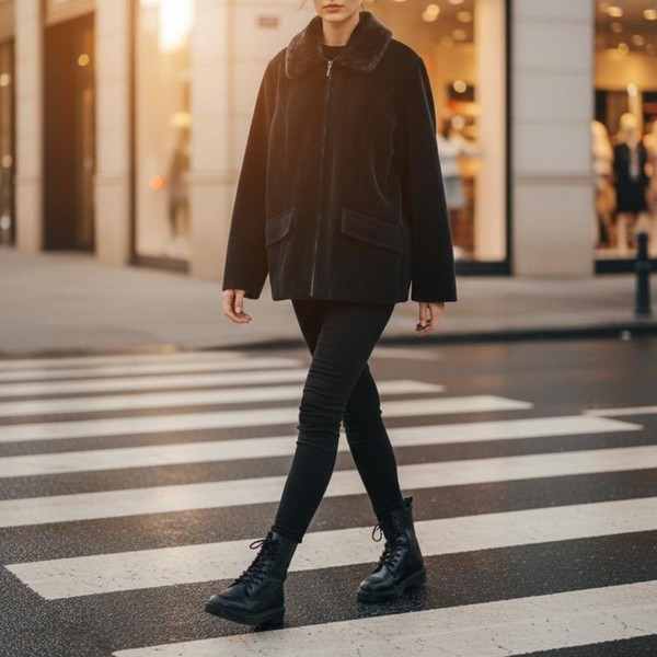 Women Gallery Jacket Black Velvet