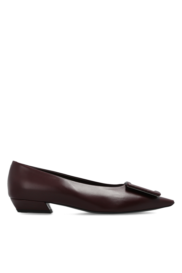 ROGER VIVIER Viv In The City Burgundy Pumps New & Authentic