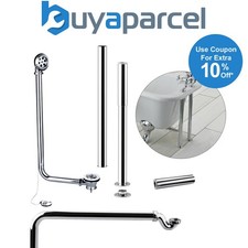Luxury Roll Top Bath Freestanding Waste Kit Chrome Bath Shrouds + Plug + Trap