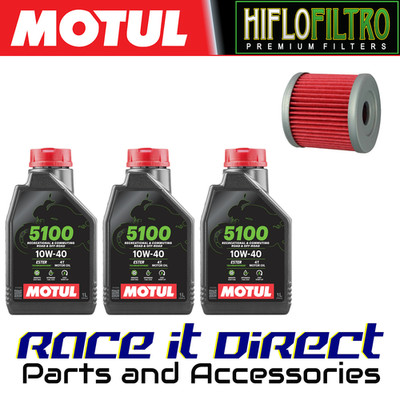 Öl und Filter für Arctic Cat 400 DVX 2004-2008 MOTUL 5100 & Hiflo