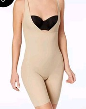 Maidenform Women's Firm Tummy-Control Body Shaper Long Leg Open Bust Sz 3XL Nude