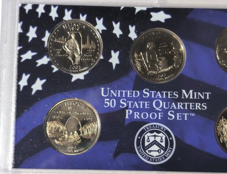 2003 50 States Quarters Proof Set In Box Coin Collectible Frosty Beauties - Image 2 of 4