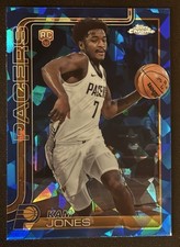 2025-26 Topps Chrome Sapphire - Kam Jones Blue Refractor #289 (RC)